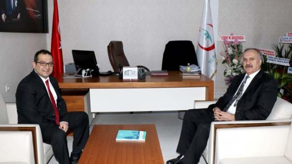 Milli Eğitim Müdürümüz Mustafa Altınsoy, KHB Genel Sekreteri Uzm. Dr. Davut Vecdi Ersözü ziyaret etti. 