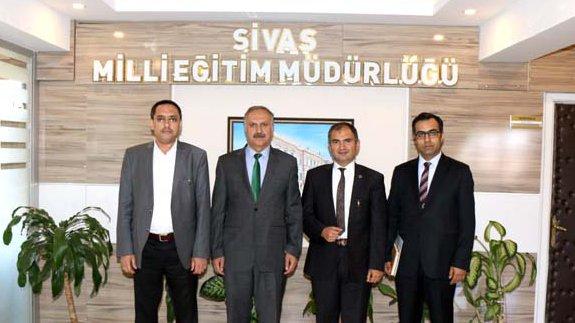 Daire Başkanları Çidem ve Canbal, Milli Eğitim Müdürümüz Mustafa Altınsoyu ziyaret etti.