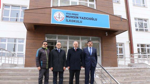 Milli Eğitim Müdürümüz Mustafa Altınsoy, inşası tamamlanan 24 derslikli Muhsin Yazıcıoğlu İlkokulu binasında incelemelerde bulundu. 
