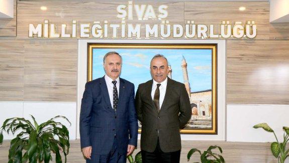 Sivas İl Emniyet Müdürü Kenan Aydoğan, Milli Eğitim Müdürümüz Mustafa Altınsoyu ziyaret etti.