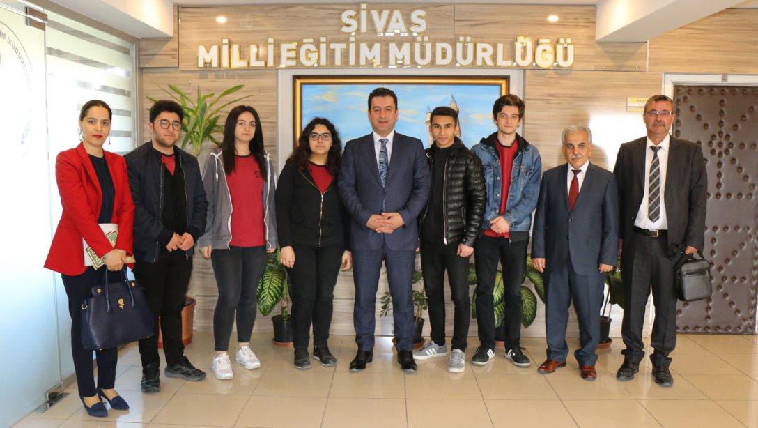 50. TÜBİTAK Lise Öğrencileri Araştırma Projeleri Yarışmasında Türkiye Üçüncüsü Olan Prof. Dr. Necati Erşen Sosyal Bilimler Lisesi Öğrencileri, Milli Eğitim Müdürümüz Ebubekir Sıddık Savaşçıyı Ziyaret Etti.