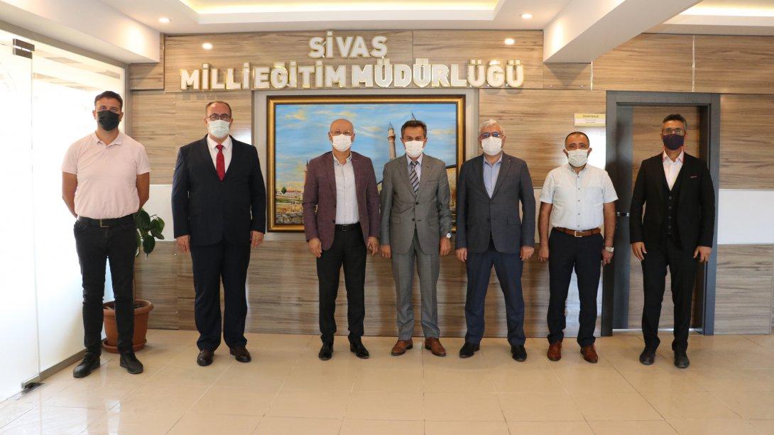 MÜSİAD Sivas Şube Başkanı Salim Eminoğlu ve Yönetim Kurulu Üyeleri, Milli Eğitim Müdürümüz Ergüven Aslan'a Hayırlı Olsun Ziyaretinde Bulundu.