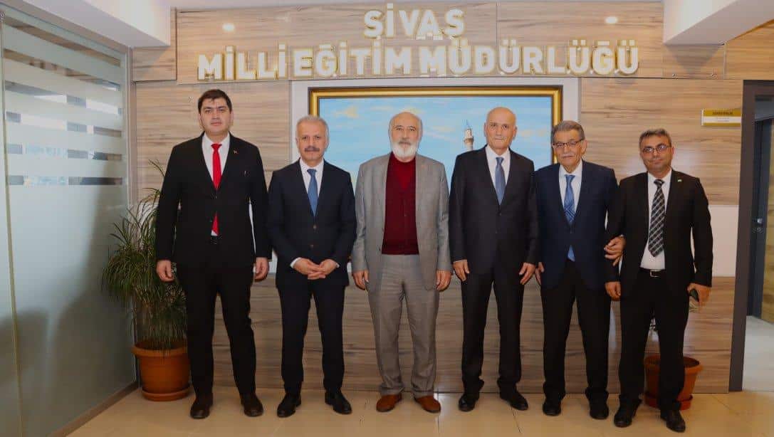 Eski Tarım ve Köyişleri Bakanı/Anadolu Mektebi Yürütme Kurulu Başkanı Sn. Prof. Dr. Sami Güçlü ve beraberindekiler, Millî Eğitim Müdürlüğümüzü ziyaret etti.